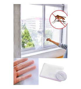 hagiki Pencere Sinekliği Tül Perde Cırt Bantlı Kolay Kurulum Sineklik 75X125 cm Tek Kanat (4 Adet)