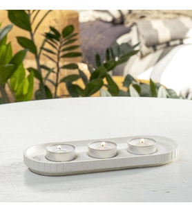 ZENLIGHT ÜÇLÜ TEALIGHT (Beyaz)