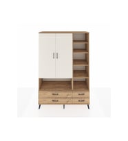 Hyperion Dolap 10 Raflı 4 Çekmeceli 2 Kapaklı 132x44x195 Çam-Aytaşı/Çam