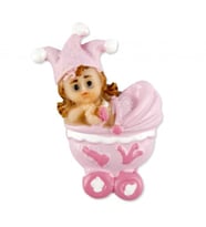 20 Adet Bebek pusetli ve şapkalı magnet pembe pk1-