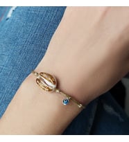 Vaoov 925 Ayar Gümüş Midye Kabuğu Nazar Bileklik