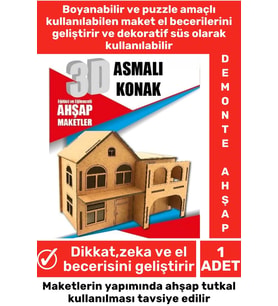 Özel 3D Görsel Zeka Geliştirici Boyanabilir Çocuk Yetişkin Puzzle Dekoratif Demonte Ahşap Oyun Maket