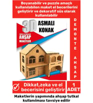 Özel 3D Görsel Zeka Geliştirici Boyanabilir Çocuk Yetişkin Puzzle Dekoratif Demonte Ahşap Oyun Maket