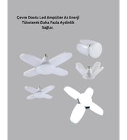 Enerji Tasarruflu LED Ampül 60 Watt 4 Kollu Beyaz Işık