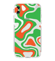 Apple iPhone X Uyumlu Kamera Korumalı Tıpalı Kapak Renkli Desen Tasarımlı Şeffaf Kılıf