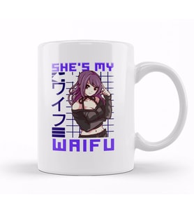 Cute She s My Waifu Anime Girl Obsessed Kawaii Kupa Bardak Porselen