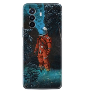 Huawei Nova Y70 Y90 Nova 9 SE  Kılıf Desemli Silikon Astronot Smoke 1769