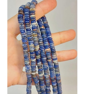 Sodalit Taşı Rondela Kesim 6x1.5mm Dizi (49408)