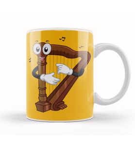 Funny Harp Memes Kupa Bardak Porselen