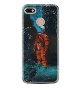 General Mobile GM8 Go GM9 GM20 Pro Plus Kılıf Desemli Silikon Astronot Smoke 1769