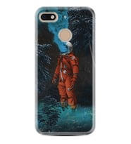 General Mobile GM8 Go GM9 GM20 Pro Plus Kılıf Desemli Silikon Astronot Smoke 1769