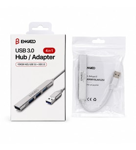 USB 3.0 GİRİŞ 4IN1 USB ÇOĞALTICI 4 ANAHTARLI PORT - HI-SPEED USB 3.0 - USB 2.0 HUB ADAPTÖR EKD-UH60 (5668)