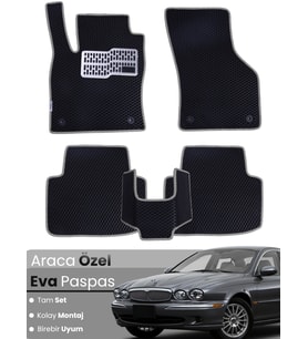 JAGUAR X TYPE (2001-2009) Uyumlu EVA Paspas Tam Set–Araca Özel,Kolay Montaj,Su Geçirmez