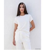 LCW EVERYDAY Beyaz Boncuk İşleme Soft Touch Kadın Tişört