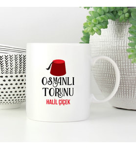 Osmanlı Torunu İsme Özel Kupa (Beyaz)
