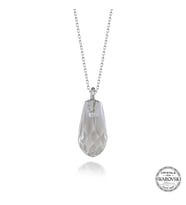 Swarovski Crystal Taşlı Drop Kesim Gümüş Kadın Kolye