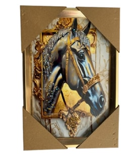 Duvar Tablo 22X32 Cm At Kafası 3 Boyutlu M4440-1