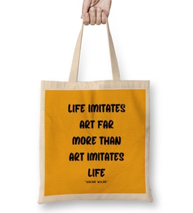 Life Quotes Style Lover Sayings Words Gifts Oscar Wilde Bez Çanta Uzun Saplı