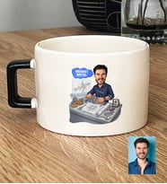 Kişiye Özel Karikatürlü Makine Mühendisi Lüks Fincan Mühendisler Günü Hediyesi