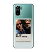 Redmi Note 10/Note 10S Uyumlu Hızlı ve Öfkeli Minimalist Poster Desenli Şeffaf Telefon Kılıfı