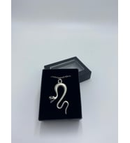 Unisex Gümüş Kaplama Yılan Kolye