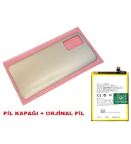Tkgz Oppo A54 Arka Pil Batarya Kapağı + PİL (CAM) GOLD