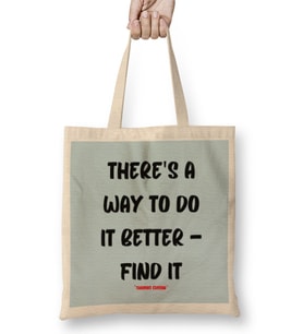 Thomas Edison Quotes-Motivation Quotes - Entrepreneurs İnspiration Success Work Gifts Bez Çanta Uzun Saplı