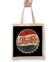 Pepsi Cola Vintage Bez Çanta Uzun Saplı
