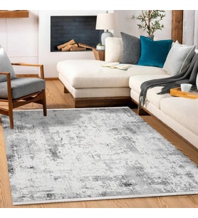 Makine Kaymaz Yıkanabilir Gri Modern Triko Salon Halısı Mutfak Halısı Koridor Halısı Yolluk 16553K