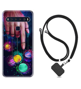 TCL 10L 10 Plus 10SE 20E 20SE 30 L7 Kılıf Boyun Askılı Silikon Finger planet 1740