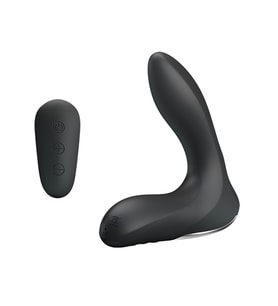 LilituShop USB Şarjlı Uzaktan Kumandalı 12 Modlu Şişirilebilir Titreşimli Prostat Vibratör ve Anal Plug Siyah