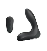 LilituShop USB Şarjlı Uzaktan Kumandalı 12 Modlu Şişirilebilir Titreşimli Prostat Vibratör ve Anal Plug Siyah
