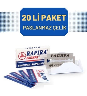 Rapira 20 Adet Çelik Tıraş Jileti