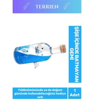 Özel Tasarım Aşk Batmayan Gemi Yıl Dönümü Kız Arkadaş Doğum Günü Hediye Sevgiliye Akvaryum 17*6 Cm (Çok Renkli)