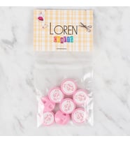 Loren Crafts 8 li Pembe Düğme - 398