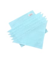  Pamuk Muslin Kumaş Bebek Ağız Mendili Mavi (26x26Cm)  (Çok Renkli)