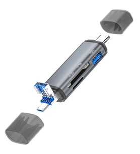 pilelistore ZR286 Ads307 3 In 1 Type-C Card Reader