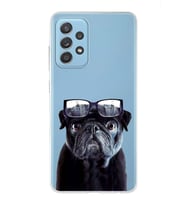 PrintiFy Samsung Galaxy A52 5G ile Uyumlu 1mm Slim Fit Köpek 3 050f Baskılı Şeffaf  Kılıf