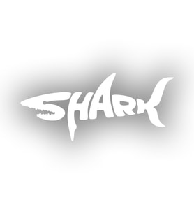 Shark Köpek Balığı Sticker 17x17 Cm Beyaz