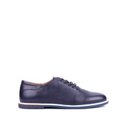 Shoetyle - Hakiki Deri Lacivert Renk Günlük Erkek Ayakkabı - 900-5089