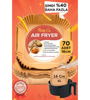 Airfryer Pişirme Kağıdı Tüm Xl Model Uyumluluğu - 70 Adet 16 Cm Kare Model Philips Xxl Xiaomi
