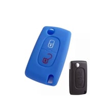 Peugeot 206 207 307 308 406 407 407 3008 5008 Silikon Anahtar Kılıfı MAVİ 1 ADET (Standart)