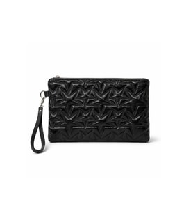 Yıldız Nakış İşlemeli Portföy El Çantası Bilek Askılı Saten Astarlı Clutch Çanta