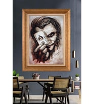 Altın Varaklı  Çerçeveli Paspartulu Tablo ndd824 (Gold)