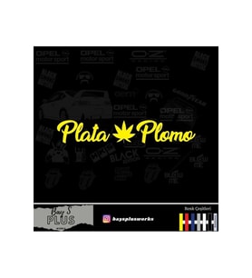 Plata Plomo Oto Sticker Sarı 20*10 Cm