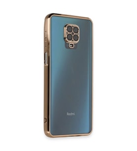 Xiaomi Redmi Note 9 Pro Kılıf Razer Lensli Silikon - Gold