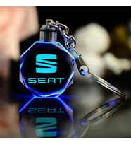 Led Anahtarlık Seat Logolu 2d Patlatma Kristal Led Işıklı Anahtarlık, Araba Anahtarlığı