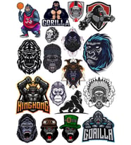 Goril Sticker Set-8 20 Parça Telefon, Tablet, Defter, Laptop Sticker
