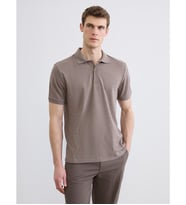 LC WAIKIKI Kahverengi Polo Yaka Pike Erkek Tişört