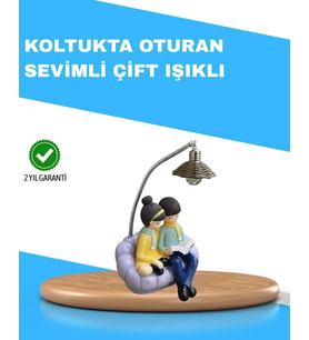 Northcity Romantik Çift Temalı Dekoratif Masa Lambası - Yumuşak LED Işıkla Huzur Atmosferi
